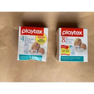 Vintage Playtex Disposable Bottles Liners 4oz 100ct and 8oz 80ct Lot 2